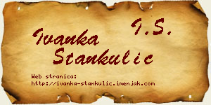 Ivanka Stankulić vizit kartica